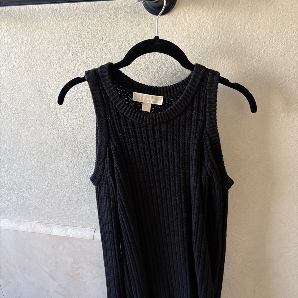 Michael Kors Black Cold Shoulder Sweater